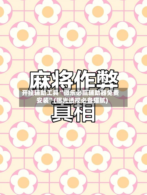 开挂辅助工具“微乐必赢辅助器免费安装	”(曝光透视必备猫腻)-第2张图片