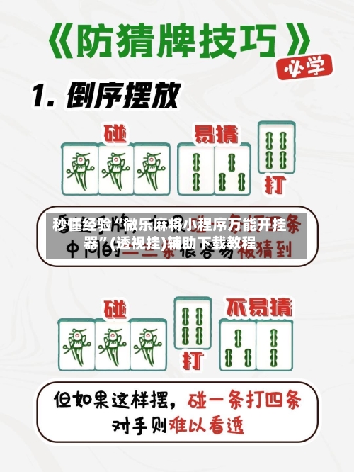 秒懂经验“微乐麻将小程序万能开挂器	”(透视挂)辅助下载教程-第1张图片