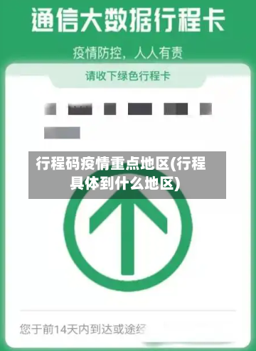 行程码疫情重点地区(行程具体到什么地区)-第1张图片
