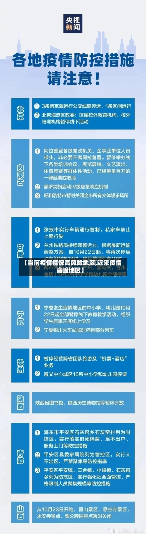 【当前疫情情况高风险地区,近来疫情高峰地区】-第1张图片