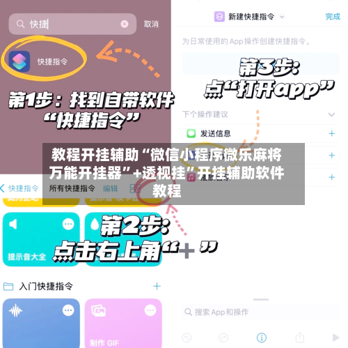 教程开挂辅助“微信小程序微乐麻将万能开挂器”+透视挂”开挂辅助软件教程-第2张图片