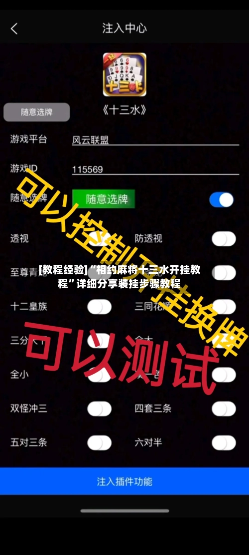 [教程经验]“相约麻将十三水开挂教程”详细分享装挂步骤教程-第1张图片