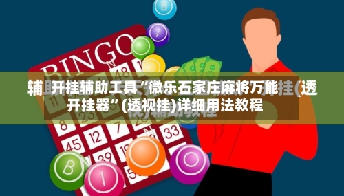 开挂辅助工具“微乐石家庄麻将万能开挂器”(透视挂)详细用法教程-第2张图片