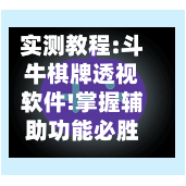实测教程:斗牛棋牌透视软件!掌握辅助功能必胜规则-第2张图片