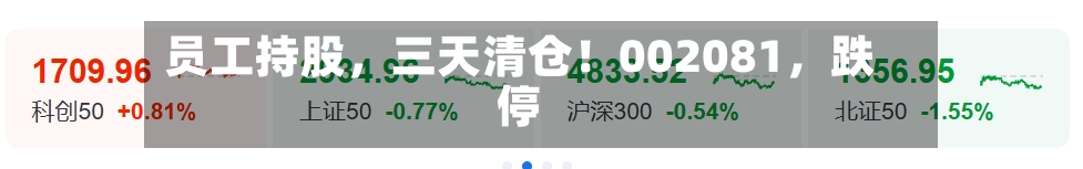 员工持股	，三天清仓！002081，跌停-第1张图片