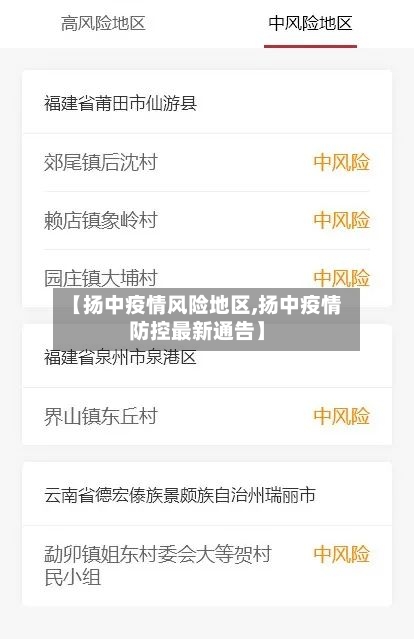 【扬中疫情风险地区,扬中疫情防控最新通告】-第2张图片
